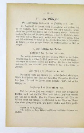 IV. Die Blütezeit