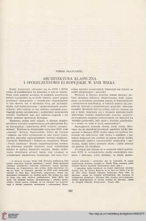 20: Architektura klasyczna i społeczeństwo europejskie w XVII wieku