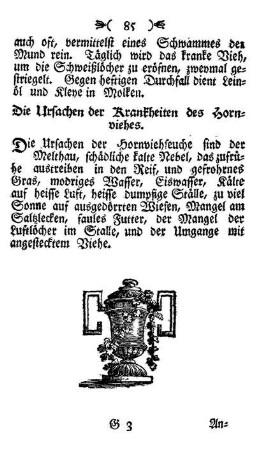 Die Ursachen der Krankheiten des Hornviehes.
