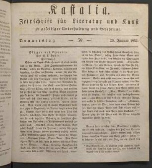 Ausgabe vom 23. Januar 1832.