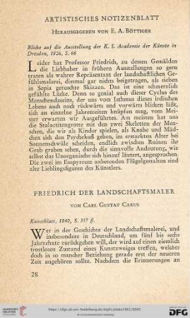 Artistisches Notizenblatt