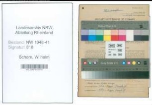 Entnazifizierung Wilhelm Schorn , geb. 04.05.1902 (Polizist)