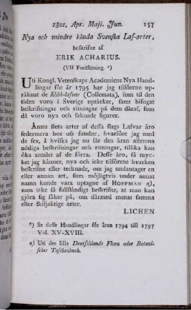 Nya och mindre kända Svenska Laf-arter.