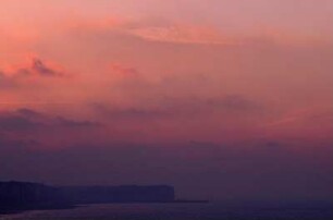 Frankreich. Haute Normandie. Seine Maritime. Dieppe. Küstenlandschaft im Abendlicht