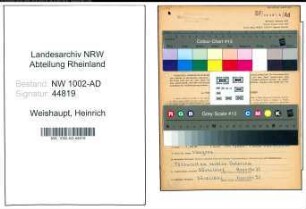 Entnazifizierung Heinrich Weishaupt, geb. 08.11.1901 (Arbeiter)