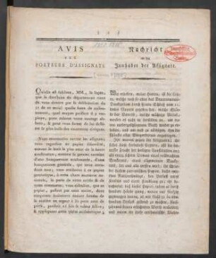Avis Aux Porteurs D'Assignats
