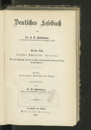 T. 4: Sechstes Schuljahr (Quarta)