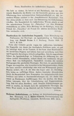 279-281 [Rezension] Moderner Katholizismus