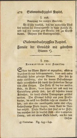 Siebenundachtzigstes Kapitel. Familie der Gewächse mit gefrehten Blumen.