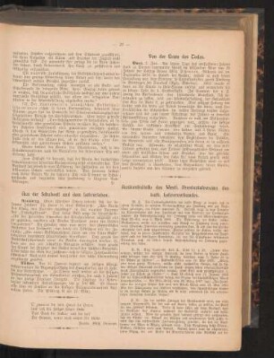 Von der Ernte des Todes : [Lehrer Wilh. Schroten] ; [Nekrolog]