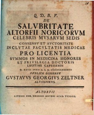 De salubritate Altdorfii Noricorum, celebris Musarum sedis : diss. inaug