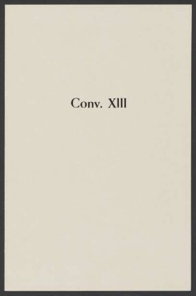 Convolut XIII