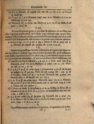 Conclusiones theorectico-practicae ad Pandectas : Exerc. IX., de ademtione legatorum, et lege falcidia