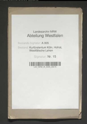 Arbeiten des Registrators Johann Burmann an einem Verzeichnis über die nicht empfangenen Lehen in Westfalen