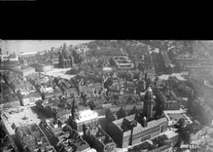 Dresden, u.a. Neues Rathaus, Kreuzkirche, Frauenkirche, Elbe
