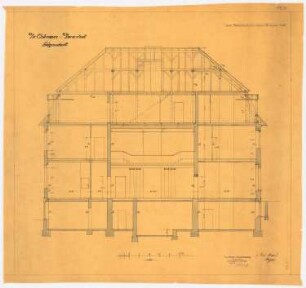 Villa Ostermann, Darmstadt Projekt II: Längsschnitt, 1:50