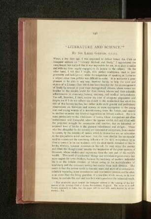 "Literature and Science".