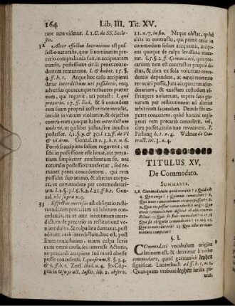 Titulus XV. De Commodato