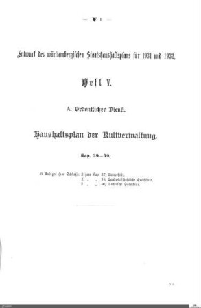 Staatshaushaltsplan 1931-1932, Heft 5