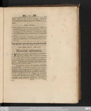 Tit. I. (IV. 35.) Mandati vel contra.