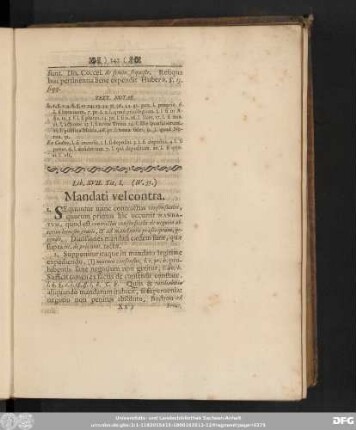 Tit. I. (IV. 35.) Mandati vel contra.