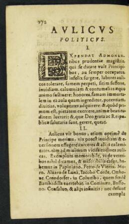Aulicus Politicus.