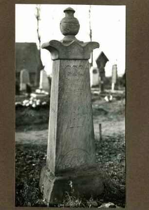 Friedhof, Grabstein des J. Schmitt, 1855