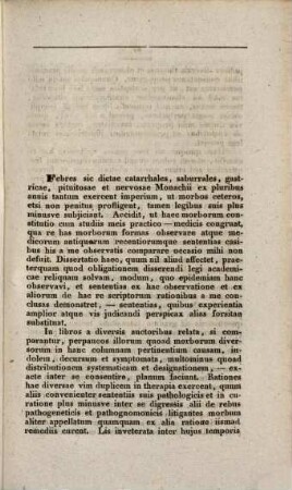 Nonnulla de morbis pituitosis epidemicis : dissertatio inauguralis