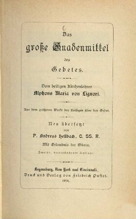 Das große Gnadenmittel des Gebetes