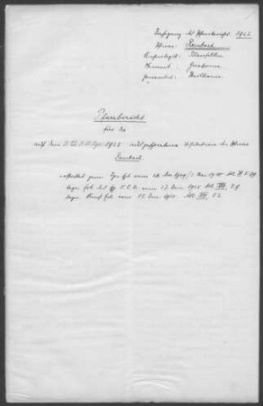 Reubach mit Kleinansbach: Pfarrbericht 1925
