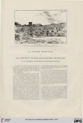 15: La onzième exposition de la société d'aquarellistes français et la première exposition de peintres-graveurs
