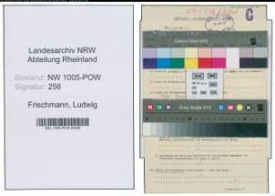Entnazifizierung Ludwig Frischmann , geb. 25.11.1919 ()