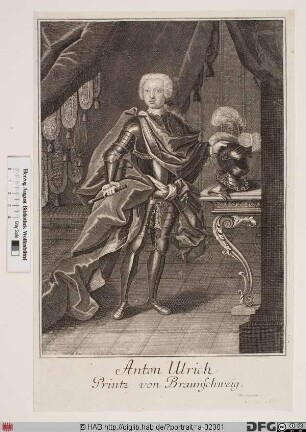 Bildnis Anton Ulrich d. J., Prinz von Braunschweig-Lüneburg-Bevern, 1740/41 Prinzgemahl von Rußland