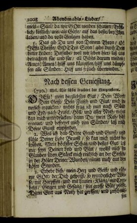 Nach dessen Geniessung.