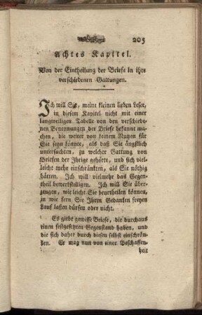 Achtes Kapitel. Von der Eintheilung der Briefe in ihre verschiedenen Gattungen
