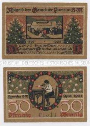 Notgeld, Lauscha, 50 Pfennig
