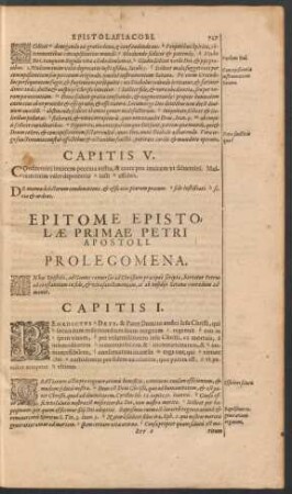 Epitome Epistolae Primae Petri Apostoli.