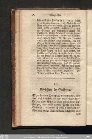 III. Melchior de Polignac.