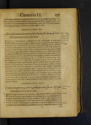 Observatio XC. Admissio articulorum in dubio licita est: secus, si exceptio contra articulos sit clara.