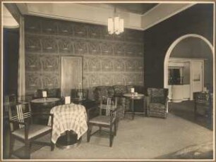 Kaufhaus F.V. Grünfeld, Leipziger Straße, Berlin Erfrischungsraum: Cafebereich mit Ausgabetheke