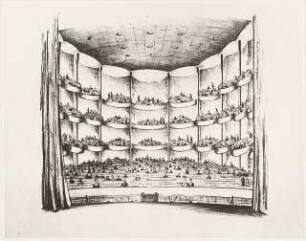 Deutsche Oper, Berlin-Charlottenburg: Foto von Inv.Nr. 35866: Perspektivische Ansicht Zuschauerhaus