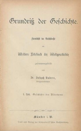 Theil 1: Geschichte des Altertums
