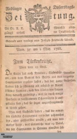 Riedlinger Montags-Zeitung