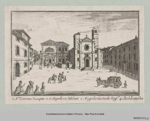 Veduten von Mailand : Vedute von San Sepolcro und dem Oratorio dell'Angelo in Mailand