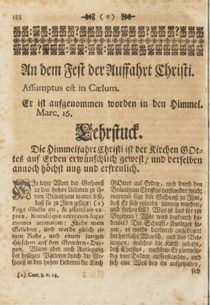 An dem Fest der Auffahrt Christi.