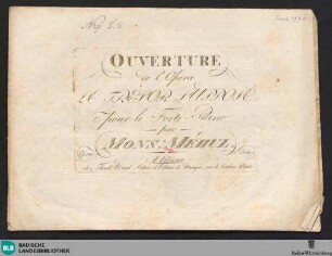 Ouverture de l'Opera Le trésor supposé : pour le forte-piano; op. 519