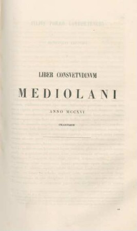 Liber consuetudinum mediolani anno MCCXVI