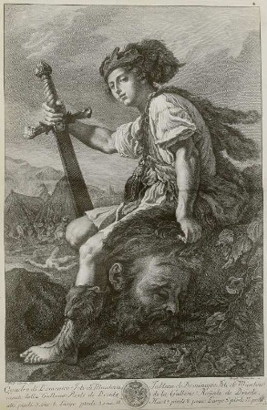 David mit dem Haupte Goliaths