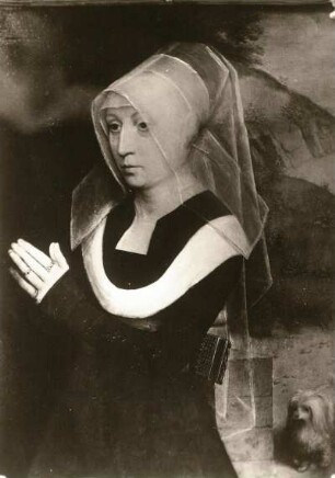 Betende Frau : Betende Frau. Gemälde (vor 1495; H. Memling). Hermannstadt (Siebenbürgen): Bruckenthal'sches Museum