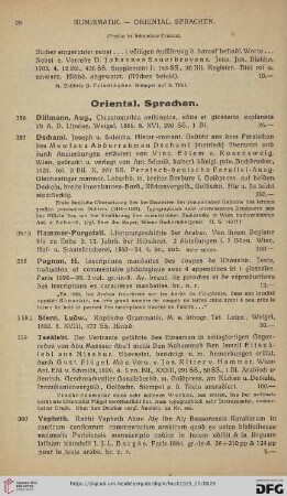 Oriental. Sprachen (Nr. 356-360)